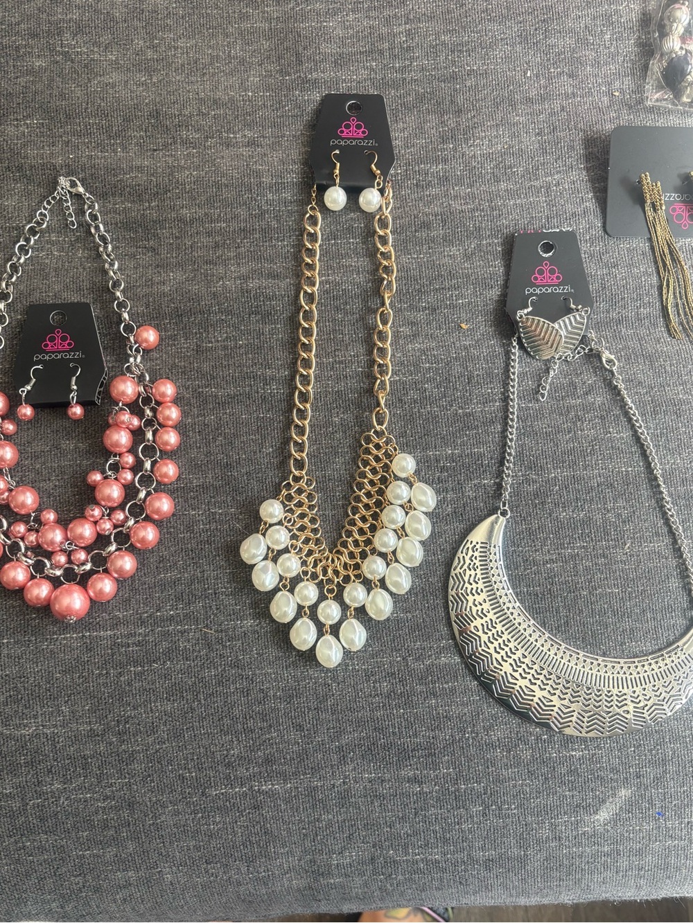 paparazzi Gold Chain Necklace with Pearl Drops